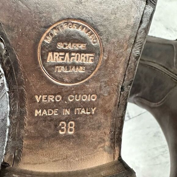 New Area Forte Anthropologie Lather Studded Riding Equestrian Boots sz 38 Italy - Picture 12 of 13